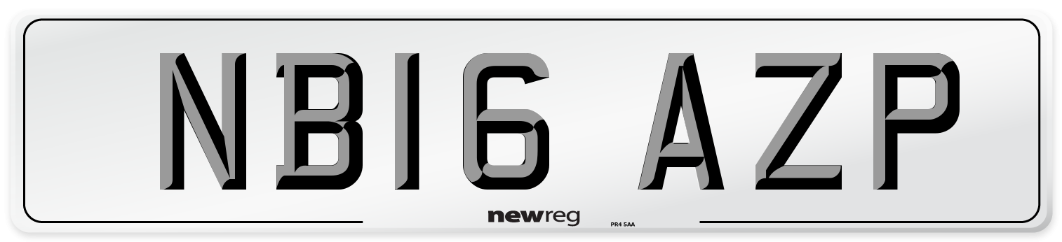 NB16 AZP Number Plate from New Reg